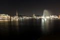 Alster with Town Hall and Fountain