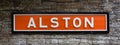 Alston Railway Destination Sign