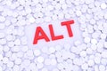 Alt coins scattered abstract background concept 3D