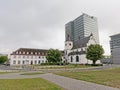 Alt Saint Heribert church, Abtei Deutz and modern officebuilding in Cologne