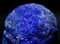 Blue spherical crystals of the mineral azurite