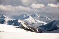 Altai mountain rocks glacier snow