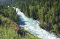 The beautiful Katun river in Altai Mountains, Russian