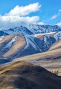 Altai mountains in Kurai area with North Chuisky Ridge on backgr