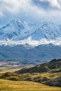 Altai mountains in Kurai area with North Chuisky Ridge on backgr Royalty Free Stock Photo