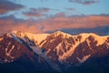 Altai mountains in Kurai area with North Chuisky Ridge on background. Royalty Free Stock Photo