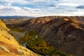 The altai mountains. landscape of nature on the Altai mountains and in the gorges between the mountains Royalty Free Stock Photo