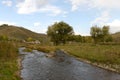 Mountain river Yarovka in the taiga village of Generalka Altai Krai in Western Siberia Russia Royalty Free Stock Photo