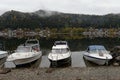 The boat sank on the shore of Lake Teletskoye in the village of Iogach. Altai Republic