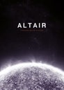 ALTAIR Star. 3D illustration poster. Royalty Free Stock Photo