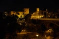 Altamira castle or altamira palace and Basilica Santa Maria of Elche at night. Royalty Free Stock Photo