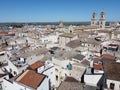 Altamura, Italy, from above in a drone shot