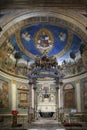 Altar and apse of Santa Croce in Gerusalemme church in Rome. Royalty Free Stock Photo