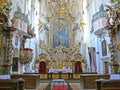 Altar baroque church of the Holy Cross , Sazava monastery , Czech Republic , Europe Royalty Free Stock Photo