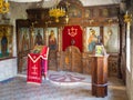 Altar of Basarbovo rock carved church in Bulgaria