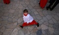 Altar boy during holy week celebrations in the island of mallorca