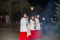 Altar boys during open air mass