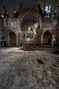 Altar - Broken Stained Glass, Collapsing Building & Graffiti - Abandoned Church