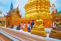 The altar with Buddha images, Wat Phra That Doi Suthep temple, Chiang Mai, Thailand Royalty Free Stock Photo