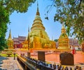 The altar with candles, Wat Phra Singh temple, Chiang Mai, Thailand Royalty Free Stock Photo