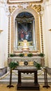 Altar of the church of the sacred stones inside the collegiate church of the cathedral of Bolsena Italy