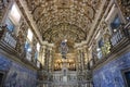 Altar at the church of St. Francis - Portuguese baroque and tiles Royalty Free Stock Photo