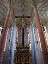 Altar of church St Martin with Jesus Christ on cross Royalty Free Stock Photo