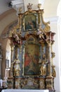 Altar Coronation of the Virgin Mary in the Church of Saint Mary Magdalene in Cazma, Croatia Royalty Free Stock Photo