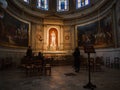 Altar dedicated to the Virgin Mary and baby Jesus inside the Basilica of the Sacred Heart of Montmartre, Paris.