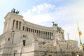 Altar of the Fatherland Altare della Patria known as the Monumento Nazionale a Vittorio Emanuele II Royalty Free Stock Photo