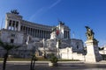 Altar of the Fatherland Vittoriano Monument in Rome, Italy. Side-view. Royalty Free Stock Photo