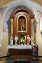 Altar of the flagellation of Jesus in the church of the Immaculate Conception in Mace, Croatia