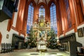 Altar and font town church Bayreuth