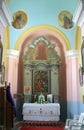 The Altar Fourteen Holy Helpers in the Church of Saint Martin in Pisarovinska Jamnica, Croatia Royalty Free Stock Photo
