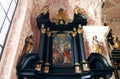 Altar of the Holy Spirit in the Church of Saint Catherine of Alexandria in Zagreb Royalty Free Stock Photo