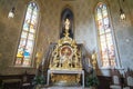 Altar inside the Basilica of the Sacred Heart Cathedral on the Notre Dame University campus Royalty Free Stock Photo