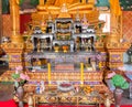 Altar inside the buddhist temple at Samui, Thailand