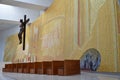 The altar inside the new Basilica of Fatima