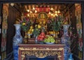 Altar inside The One Pillar Pagoda, a historic Buddhist temple in Hanoi, the capital of Vietnam.