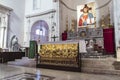 Altar and interior art of Duomo Square Basilica of Taormina in Sicily Italy