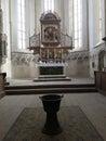 Altar - medieval church in Sighisoara, Romania Royalty Free Stock Photo