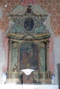 Altar of the Nativity in the church of Saints Nicholas and Vitus in Zazina, Croatia