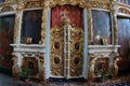 Entrance in an altar in orthodox church - Bujoreni Monastery, Vaslui County, landmark attraction in Romania Royalty Free Stock Photo