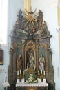 Altar of Our Lady of Lourdes at St Catherine of Alexandria Church in Krapina, Croatia Royalty Free Stock Photo