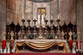 Altar of the Pantheon. Details and the interior of the ancient R