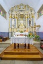 altar of the parish church of the Portuguese village of Malpica do Tejo Royalty Free Stock Photo