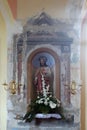 Altar of the Sacred Heart of Jesus in the Church of St. Martin in Breznicki Hum, Croatia Royalty Free Stock Photo