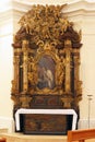 The altar of Saint Aloysius Gonzaga at the Franciscan Church of St. Francis Xavier in Zagreb