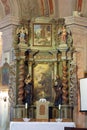 Altar of Saint Anthony of Padua at the Church of the Visitation of the Blessed Virgin Mary in Garesnica, Croatia Royalty Free Stock Photo