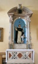 Altar of Saint Dominic in the church of Saint Nicholas in Korcula, Croatia